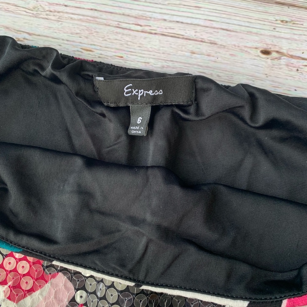 Express Sequin Mini Skirt Euc - image 3
